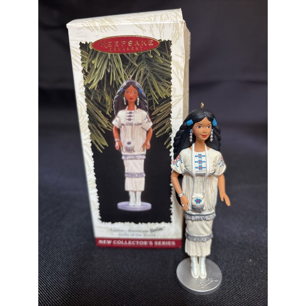 Hallmark Keepsake Ornament 1996 native American Barbie Dolls of the World #1 1st